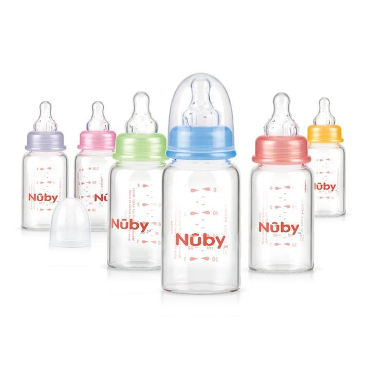 شیشه شیر نابی nuby پیرکس گنجایش 120 میلی لیتر – صورتی